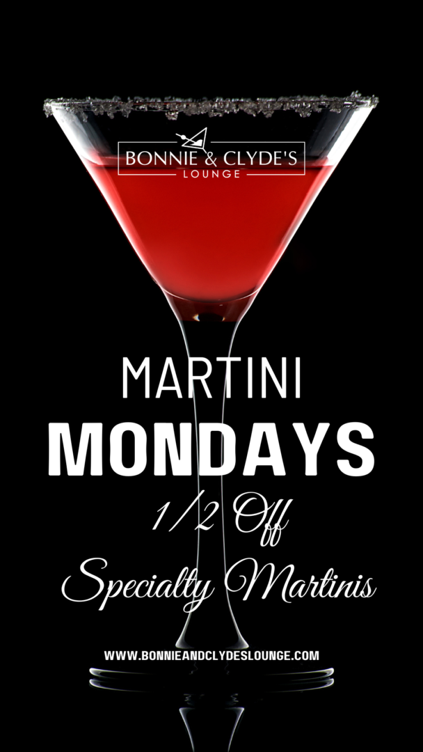Martini Mondays: 50% off specially crafted martinis at our Upscale Lounge, featuring select food and drinks.