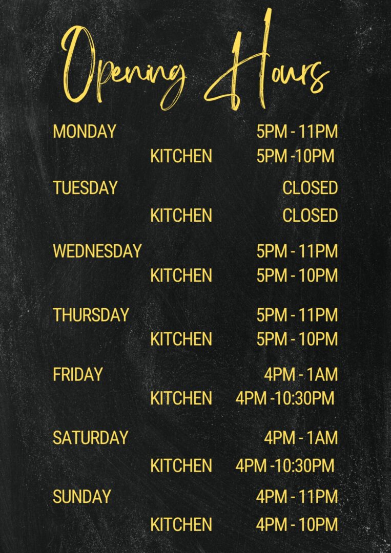 Ivory and Black Business Opening Hours A4 Document